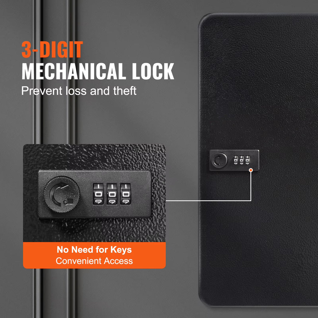48-Key Lock Box Cabinet – Wall-Mount Key Organizer with Lock for Home, Office & Rentals