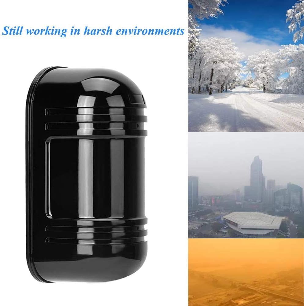 Dahszil Dual Laser Alarm Beam Sensor,300M Outdoor 60M Infrared Detector