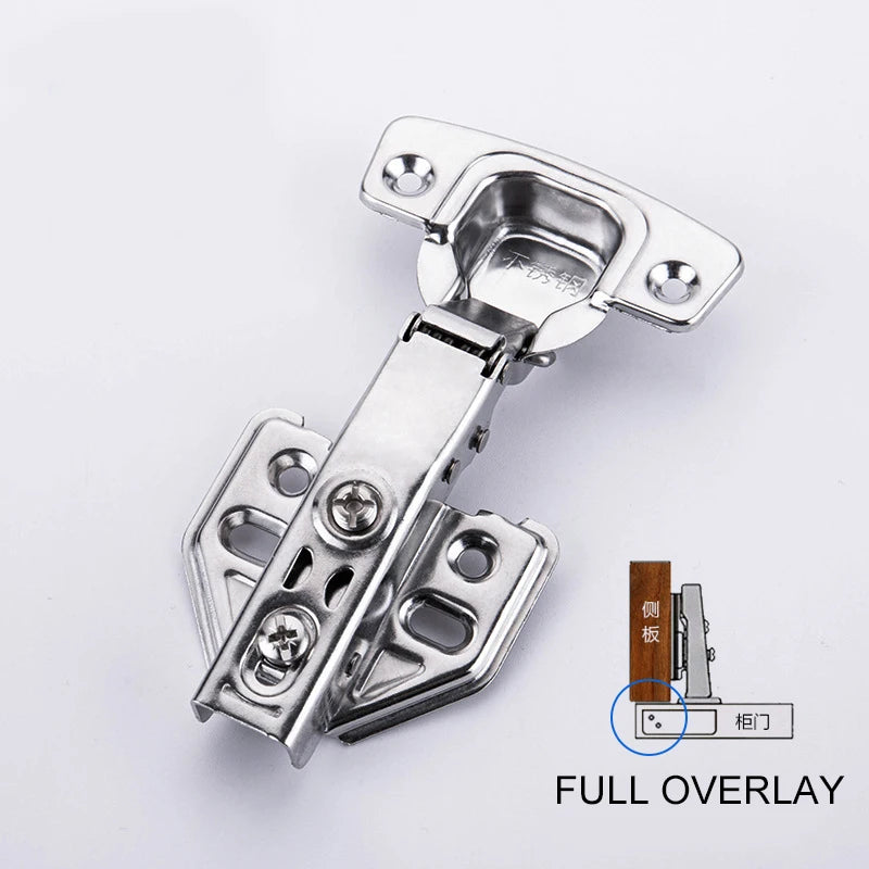 1Pcs Hinge Stainless Steel Door Hydraulic Hinges Damper Buffer Soft Close for Cabinet Door Cupboard Furniture Hardware