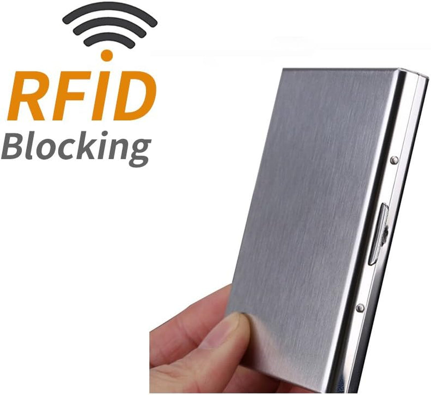 RFID Blocking Card Holder — Slim Metal Wallet with Scan Protection