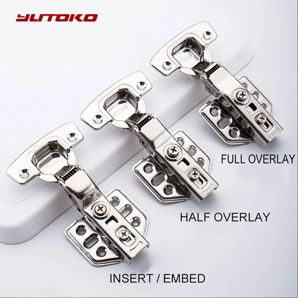 1Pcs Hinge Stainless Steel Door Hydraulic Hinges Damper Buffer Soft Close for Cabinet Door Cupboard Furniture Hardware