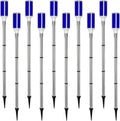 10 PCS Solar Powered Driveway Markers Reflective Driveway Lights Blue Landscape Driveway Reflectors Solar Driveway Lights for Snow Road Outdoor Yard Parking Sidewalk Driveway Entrance