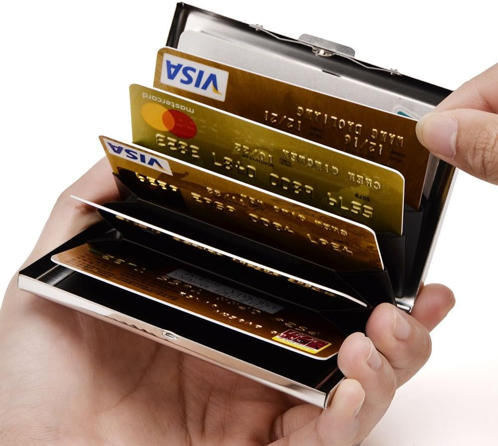 RFID Blocking Card Holder — Slim Metal Wallet with Scan Protection