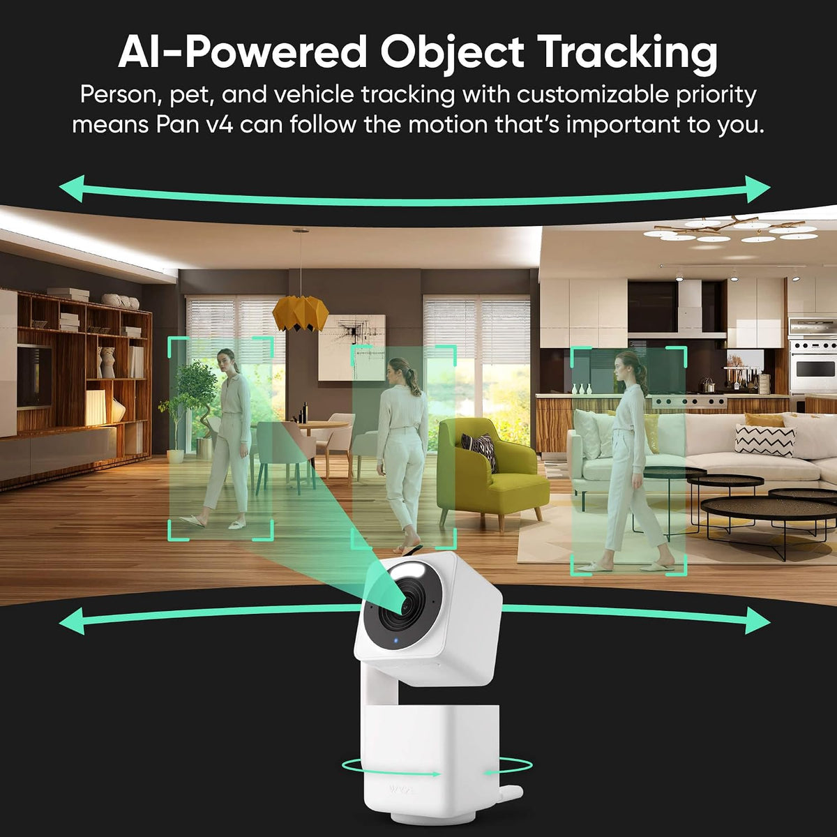 Cam Pan V4 4K Indoor/Outdoor Security Camera, 360° Pan/Tilt, 8X Zoom