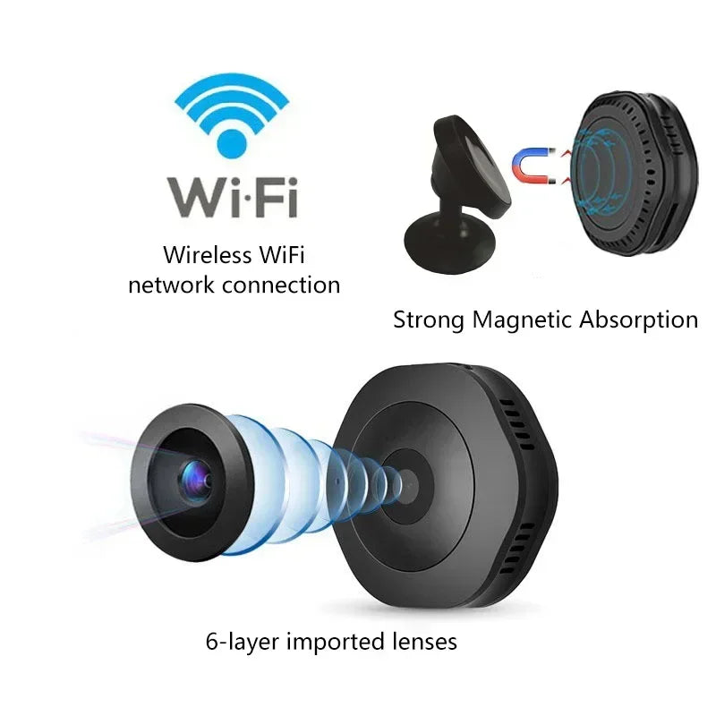 Mini 4K HD Wireless Security Camera with Night Vision & Audio