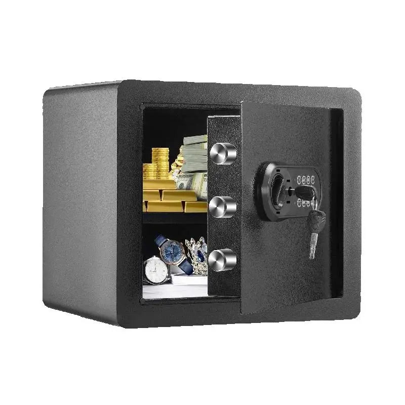 Digital Security Safe Box – Electronic Keypad Home Safe with Backup Keys for Cash, Jewelry & Documents
