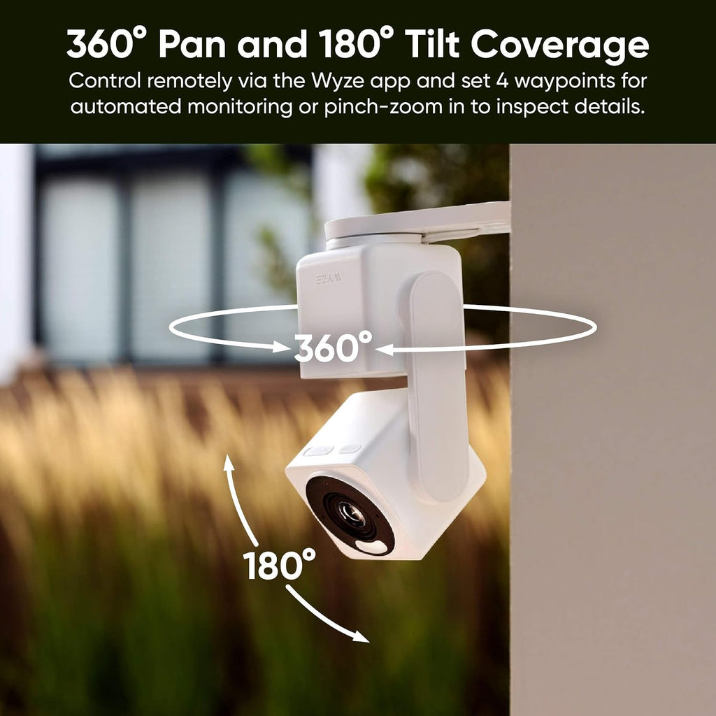 Cam Pan V4 4K Indoor/Outdoor Security Camera, 360° Pan/Tilt, 8X Zoom