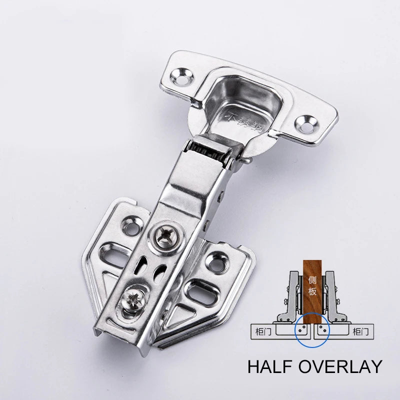 1Pcs Hinge Stainless Steel Door Hydraulic Hinges Damper Buffer Soft Close for Cabinet Door Cupboard Furniture Hardware