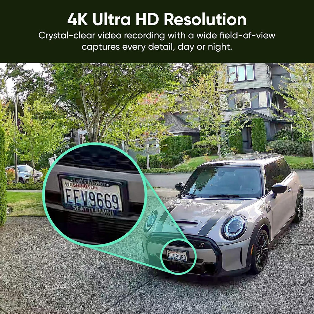 Cam Pan V4 4K Indoor/Outdoor Security Camera, 360° Pan/Tilt, 8X Zoom