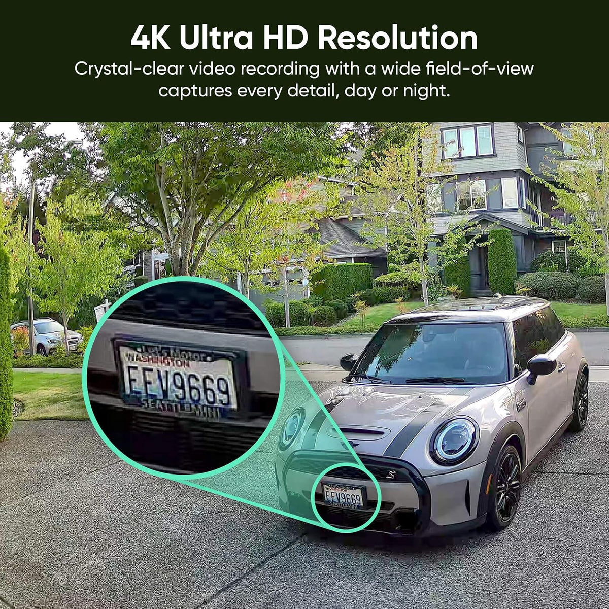 Cam Pan V4 4K Indoor/Outdoor Security Camera, 360° Pan/Tilt, 8X Zoom