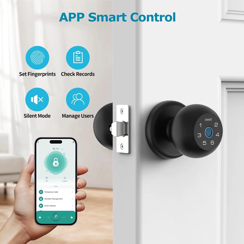 3-in-1 Smart Biometric Deadbolt Lock – Fingerprint, Keypad & App Control
