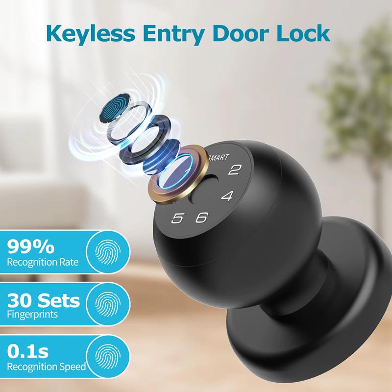 3-in-1 Smart Biometric Deadbolt Lock – Fingerprint, Keypad & App Control