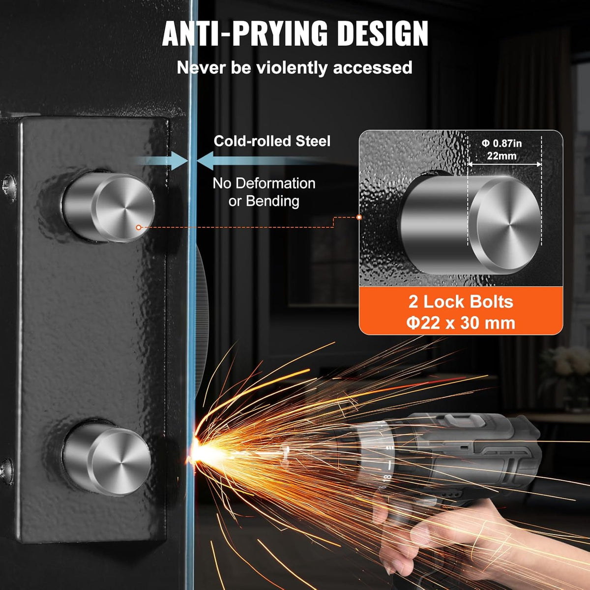 Concealed Wall Safe with Keypad — 25.59" Between-the-Studs Security Cabinet